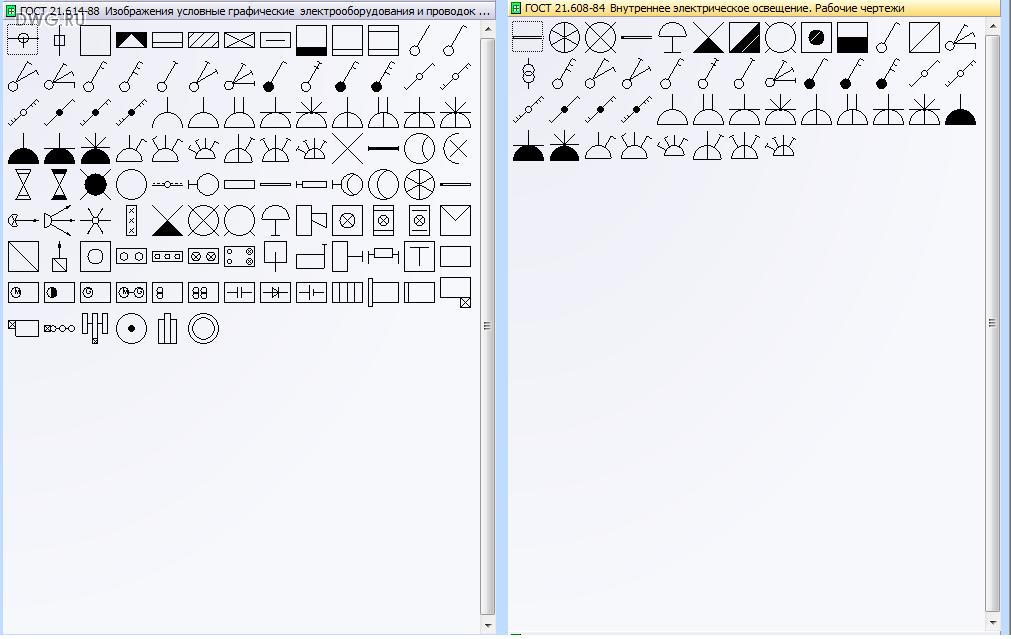 Элементы электрических схем для visio