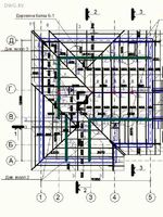 Проект двухэтажного коттеджа + мансарда (dwg)2