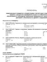 Перечень национальных стандартов и сводов правил ПП. РФ №1521 с изм. 2015 (ПП. РФ № 1033)1