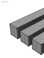 Чертёжи морских контейнеров: 20 футового, 40 Футового и 40 Футового увеличенного.1