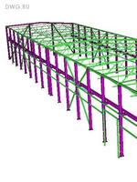 Модель промышленного здания в Tekla Structures 14.11